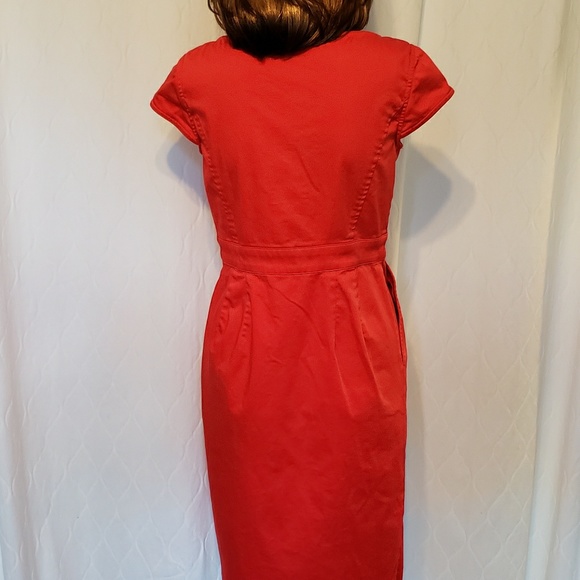 Liz Claiborne 6 Petite Tulip Red Dress - Picture 2 of 6
